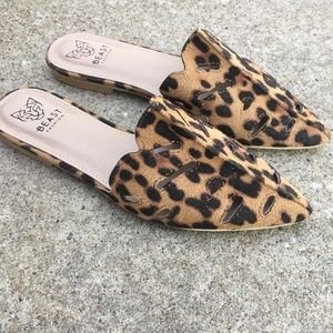 Leopard Mule Slides